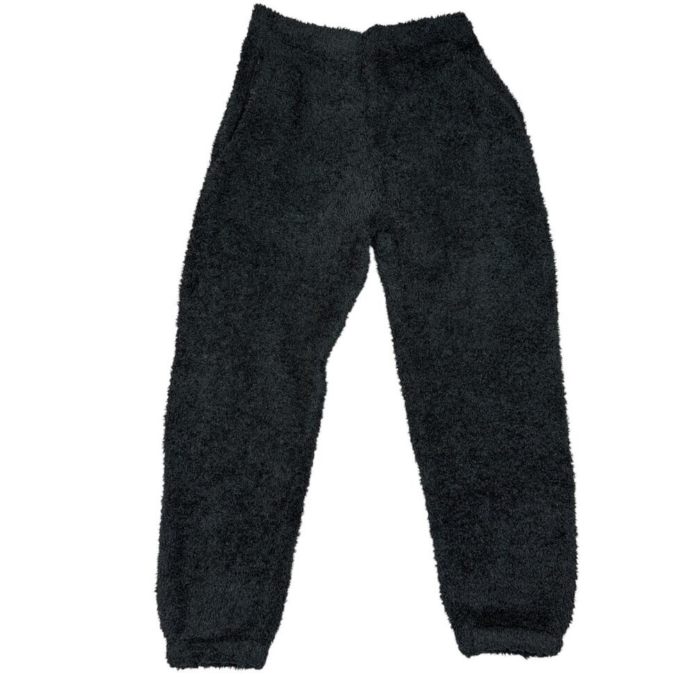 Skims Womens Size S/M Cozy Knit Jogger Pants Black Lounge Fuzzy